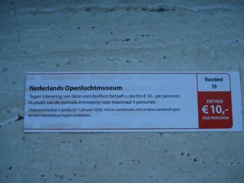 Ticket openluchtmuseum openlucht museum €10 meerdere bonnen