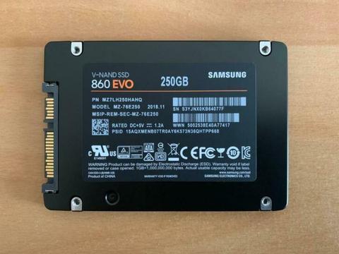 Samsung 860 EVO 250 GB solid state drive (SSD) (NIEUW!)