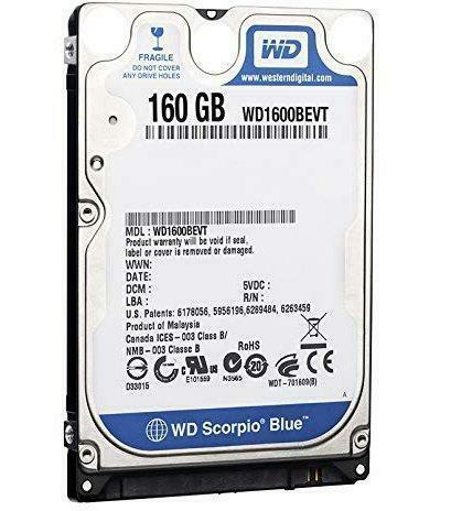 WD Scorpio Blue WD1600BEVT | HDD | SATA | 160GB | 2.5' |