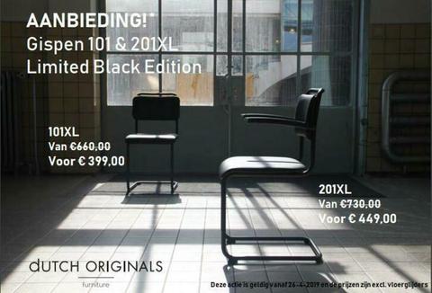 Superaanbieding GISPEN 101 en 201 XL Limited Black Edition !