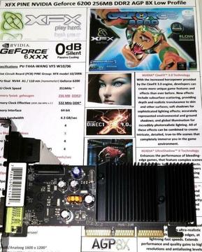 Pine XFX Nvidia Geforce 6200 256MB DDR2 AGP 8X Low profile