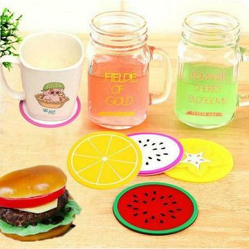 Silicone Fruit Shade Ronde Onderzetters Skidproof Cup Mat