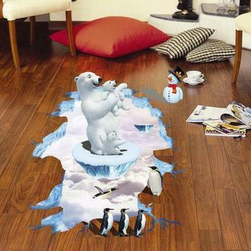 Miico Creative 3D Animal Polar Bear Penguin Removable Hom