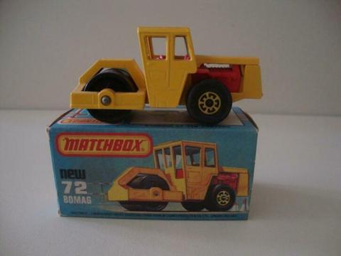 Matchbox #72 Bomag wals 3INCH