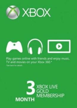 Xbox Live Gold Abonnement 3 Maanden
