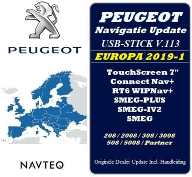Peugeot Navigatie EUROPA 2019 208 2008 308 3008 508 5008