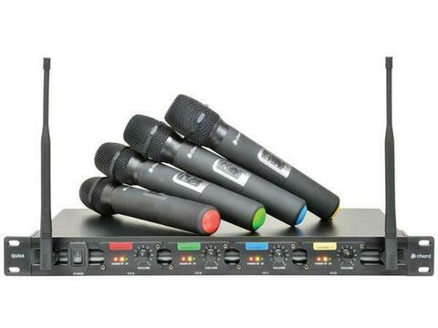 Chord QU4-H draadloos 4 kanaals microfoon systeem