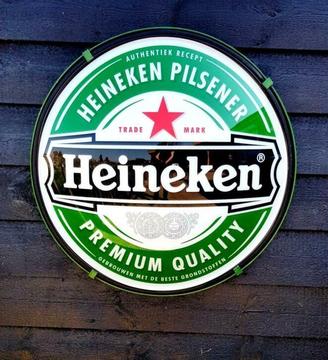 Heineken bier buiten lichtbak lamp €150,- cafe bar kroeg
