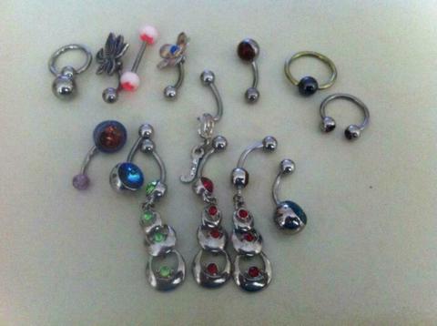 Eenmalige collectie van 14 piercings in 1 koop