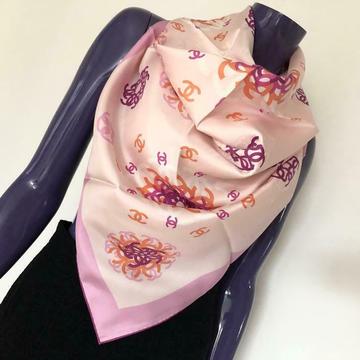 Chanel sjaal zijde roze rose