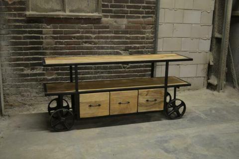 industrieel dressoir industriële kast vintage sidetable