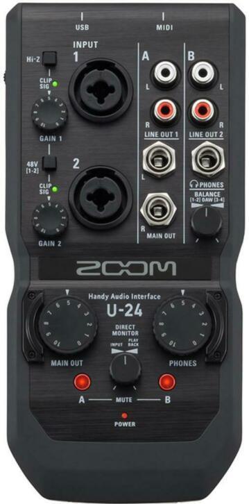 Zoom U24 Portable Audio Interface SUPERPRIJS !