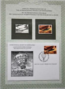 36 eerstedag enveloppen met zilveren postzegel postmaster