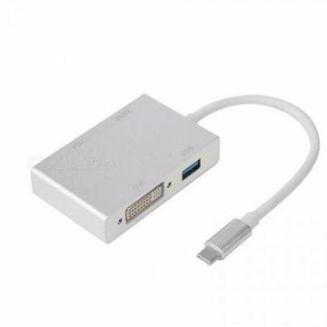 USB C 4-in-1 Adapter (4k HDMI / DVI / VGA / USB)