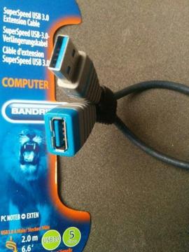 USB 3.0 standaard verlengkabel 5Gbps 2 meter USB 3 kabel