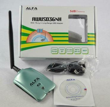 ALFA AWUS036NH Netwerk Ralink 3070L Wifi Netwerkkaart 2000