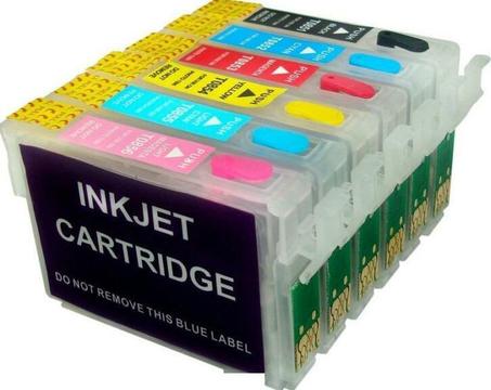 Hervulbare cartridges set Epson T0801 tot T0806 Huismerk