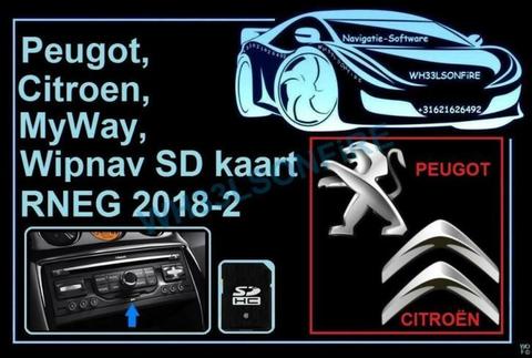 Citroen / Peugeot, MyWay , SD kaart RNEG 2018-2 Eur-Marocco