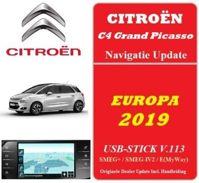 CITROEN C4 Picasso Europa Navigatie Update 2019 eMyWay SMEG+