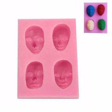 Men's Face Silicone Fandant Mould Chocolate Polymer Clay