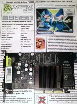 XFX NVIDIA Geforce FX5200 128MB DDR AGP 8X Ultra-Silent 2006
