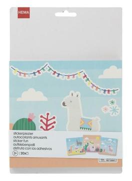 HEMA Kleur- en stickerboek alpaca