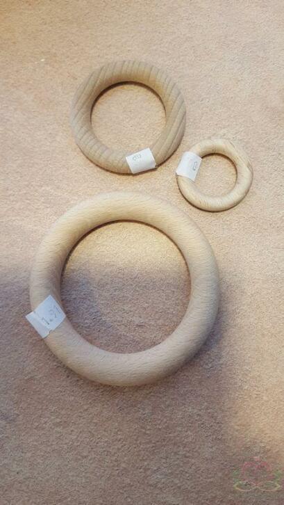 Houten ring 8,5 cm handwerken macrame
