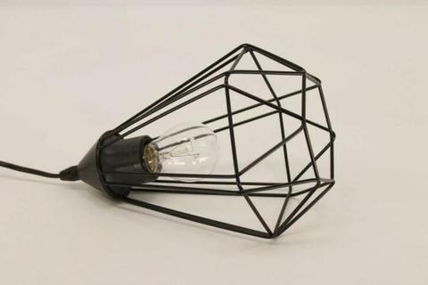 Vintage tafellamp LURDES | Zwart 17 cm