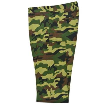 vidaXL Tweedelig herenkostuum met stropdas camouflage print