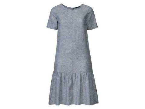 Dames jurk plus size 52, Grijs/blauw