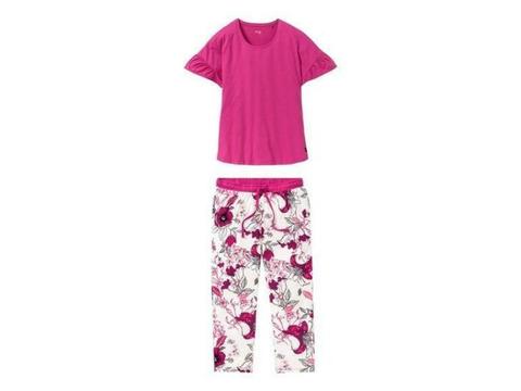 Dames pyjama plus size XL (48/50), Donkerroze