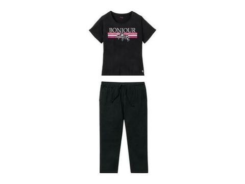 Dames pyjama plus size XL (48/50), Zwart
