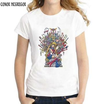 Anime Sailor Moon Game Of Thrones T-Shirt Zomer vrouwen/Lady