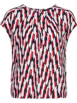 Tot -42% | Vero Moda Shirt Merla rood/donkerblauw/wit XS