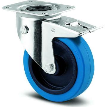 TENTE 360 Blue Wheel zwenkwiel met rem en
