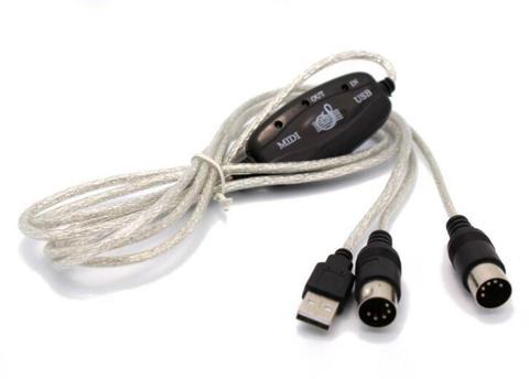 Nieuw/ongebruikt USB MIDI kabel in/out