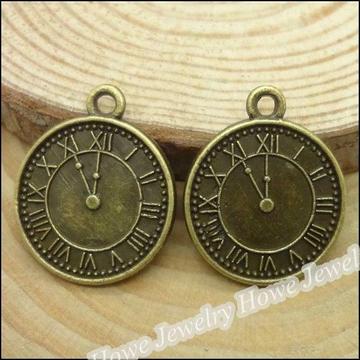 75 pcs Charms Steampunk clock / watch face Pendant Antique