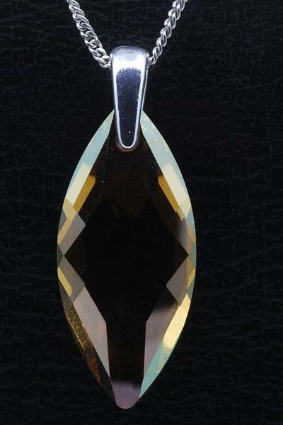 Swarovski kristal Navette copper ketting hanger - groot