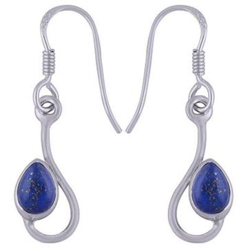 !NIEUW! 925 Zilveren oorhangers met lapis lazuli