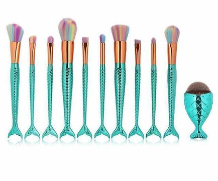 Zeemeermin make up kwasten set (11 stuks)