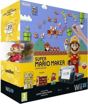 Nintendo Wii U 32GB Console Premium Bundel Zwart + Mario Mak