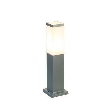 Led buitenlamp / tuinlamp vierkant, zilver 45 cm 220 Volt