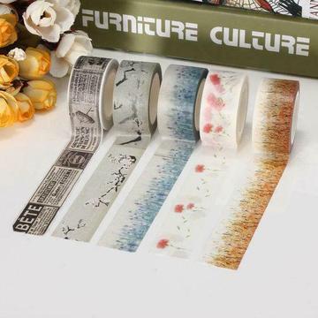 NIEUW Decoratieve Washi Sticky Paper Stof Kleurrijke Tape
