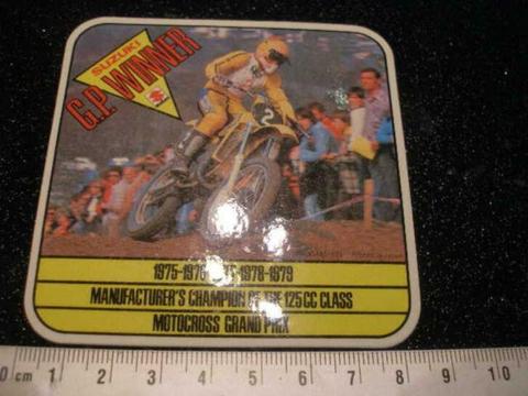 sticker suzuki gp winner motocross 1975 t/m 1979 125cc