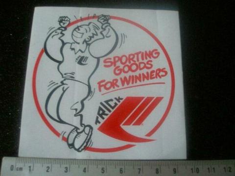 sticker trick logo sporting goods for winners