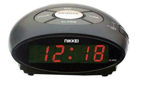 SALE Nikkei NR10BK - digitale wekker met snooze-functie -