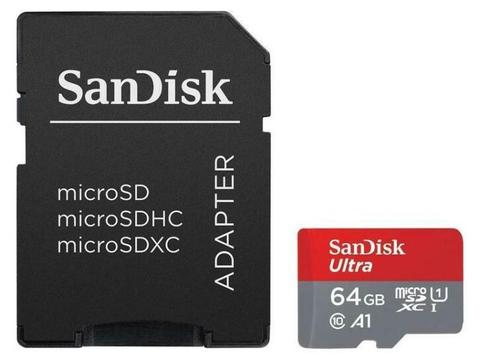 SANDISK MicroSDXC 64GB geheugenkaart