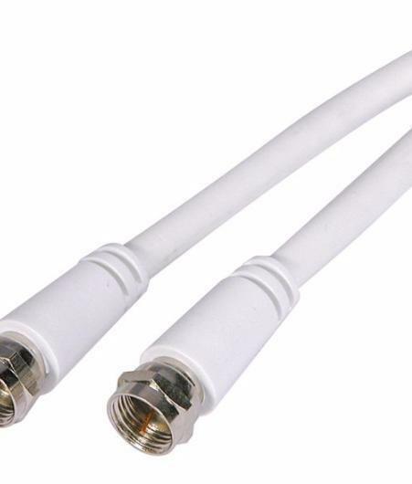 COAX antenne kabel 10m F-connectors Wit