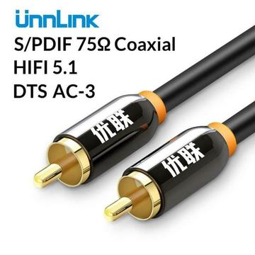 Unnlink HIFI 5.1 SPDIF Coaxiale Kabel AV RCA Audio Kabel 1 m