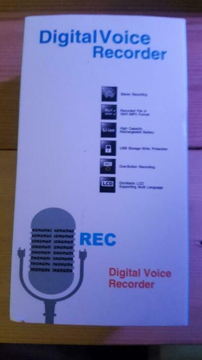 Digitale voice/audio recorder 32 gb geheugen